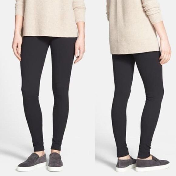 Vince Black Stretchy Twill Pull On Leggings - Picture 1 of 6
